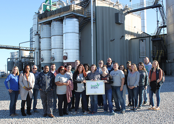 photo of Seed to STEM participants in front of the ethanol plant 